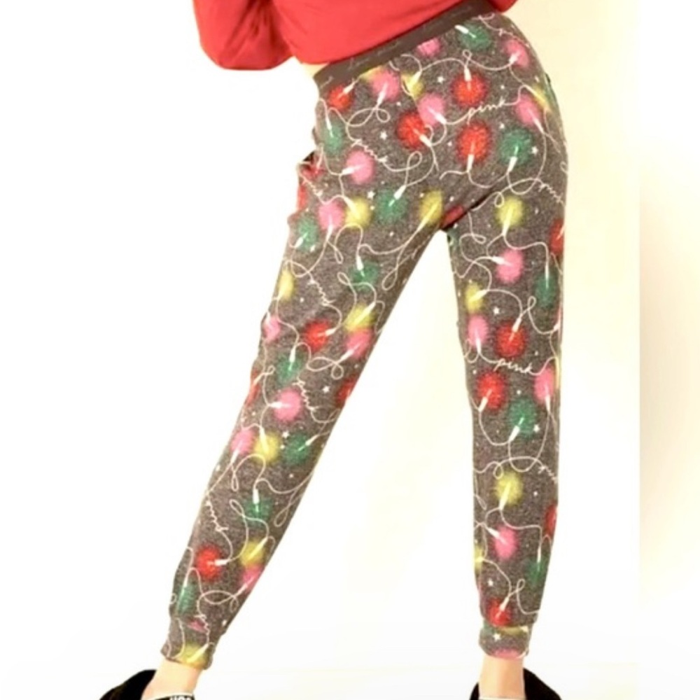 PINK christmas pajama pants